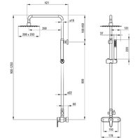 Душевая система Deante Oregano Square NAC 01SM - фото2