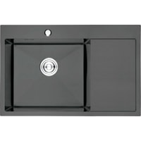 Кухонная мойка Gerhans K37851B-L (левая, графит) - фото