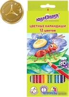 Набор цветных карандашей Юнландия В гостях у букашек 181378 (12цв) - фото