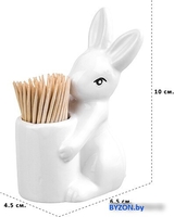 Подставка для зубочисток Elan Gallery Зайчик с зубочистками 350126 - фото2