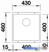 Кухонная мойка Blanco Subline 400-U 525990 (черный) - фото2, картинка2 Кухонная мойка Blanco Subline 400-U 525990 (черный) - фото2