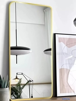 Зеркало с подсветкой eMZe Smartphone 50x100 LED.UV.SMART.50.100.AUR (золото с УФ-окантовкой и подсветкой) - фото