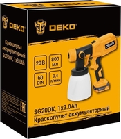 Краскораспылитель Deko SG20DK 083-1133 (с 1-им АКБ) - фото2