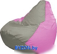 Кресло-мешок Flagman Груша Супер Мега 4XL Г5.1-333 (серый/розовый) - фото