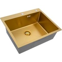 Кухонная мойка ARFEKA Eco AR PVD Nano 60x50 (золото) - фото2