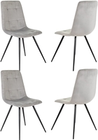 Стул Бюрократ CH-K1 4 шт (светло-серый Holland 09/черный) - фото