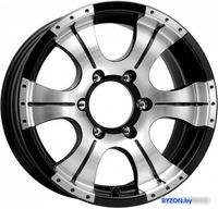 Литые диски K&K Байконур 16x8" 6x139.7мм DIA 108.5мм ET 0мм Алмаз черный - фото