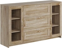 Тумба Mio Tesoro Сириус 2 двери со стеклом 156x95 2.02.03.370.3 (дуб сонома) - фото, картинка Тумба Mio Tesoro Сириус 2 двери со стеклом 156x95 2.02.03.370.3 (дуб сонома) - фото