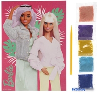 Набор для создания поделок/игрушек MultiArt Барби. Аппликация из песка 100SAND-BRB1 - фото2