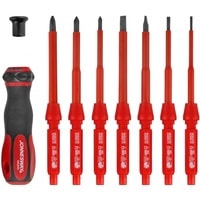 Набор отвертка с битами Jonnesway DV15109S (9 предметов) - фото