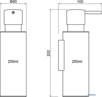 Дозатор для жидкого мыла Aquatek Оберон AQ4205CR - фото2