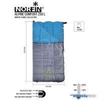 Спальный мешок Norfin Alpine Comfort 250 (правая молния) - фото2