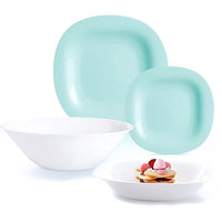 Набор тарелок Luminarc Carine Light Turquoise&White P7627 - фото