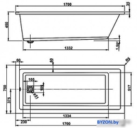 Ванна VagnerPlast Cavallo 170x75 (с каркасом и экраном) - фото2