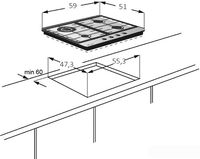 Варочная панель Monsher MKFG 60 G-SFT - фото2