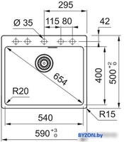 Кухонная мойка Franke MRG 610-54 FTL 114.0696.194 (черный матовый) - фото2