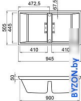 Кухонная мойка Elleci Dogma 100 Slim Black K86 EKD1008686MSLM (standard SIR) - фото2