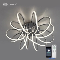 Припотолочная люстра Estares Liana Muse 105W R-APP-560x235-CHROME/WHITE-220-IP20 - фото2, картинка2 Припотолочная люстра Estares Liana Muse 105W R-APP-560x235-CHROME/WHITE-220-IP20 - фото2