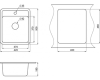 Кухонная мойка Granula 4202 (белый) - фото2