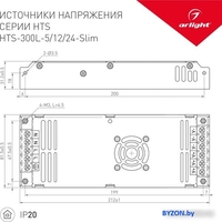 Блок питания Arlight HTS-300L-5-Slim 022414 - фото2