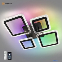Estares Oval Ice RGB 75W 5S-APP-725х500х93-BLACK/CLEAR-220-IP20 - фото2, картинка2 Estares Oval Ice RGB 75W 5S-APP-725х500х93-BLACK/CLEAR-220-IP20 - фото2