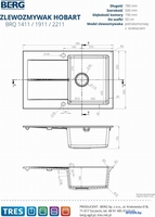 Кухонная мойка Berg Hobart BRQ1911 - фото2