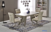 Кухонный стол Halmar Salix 180-260/90/76 (травертин/кашемир) - фото