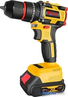 Дрель-шуруповерт Edon AD-21PBL (с 2-мя АКБ, кейс, набор оснастки) - фото