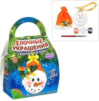 Набор для создания поделок/игрушек Bondibon Шар-подарок. Снеговичок ВВ2138 - фото