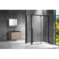 Душевой уголок Vincea Lugano VSR-1L8013CLB-1 (черный/прозрачное) - фото2