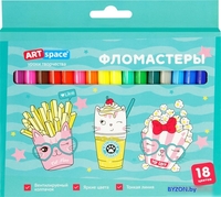 Фломастеры ArtSpace Кот-сластена WP18_27008 (18 цв) - фото