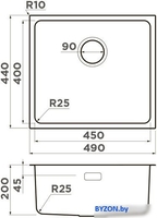 Кухонная мойка Omoikiri Tadzava 49-U/I-IN (нержавеющая сталь) - фото2