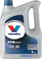 Моторное масло Valvoline SynPower 0W-40 4л - фото