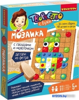 Набор для создания поделок/игрушек Bondibon Мозаика с гвоздями и молоточком. Веселые картинки ВВ5334 - фото