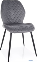 Стул Signal Mike Velvet Bluvel 14 (серый/черный) - фото