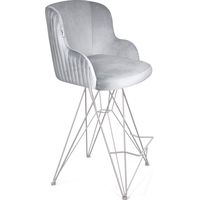 Стул Sheffilton SHT-ST39-1/S66-1 (серое облако/хром лак SH_224124) - фото