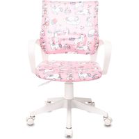 Компьютерное кресло Бюрократ Burokids 1W (розовый единороги/пластик белый) - фото2