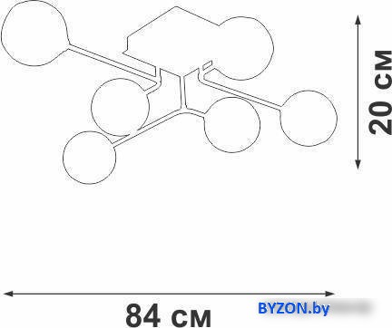 Люстра средней высоты Vitaluce V4795-1/6PL Люстра средней высоты Vitaluce V4795-1/6PL
