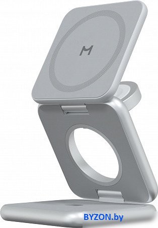 Беспроводное зарядное Magssory Fold Pro 3 в 1 WCH063 (серебристый) Беспроводное зарядное Magssory Fold Pro 3 в 1 WCH063 (серебристый)