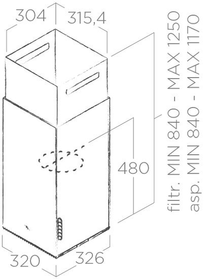 Кухонная вытяжка Elica Haiku Island WH/A/32 Кухонная вытяжка Elica Haiku Island WH/A/32
