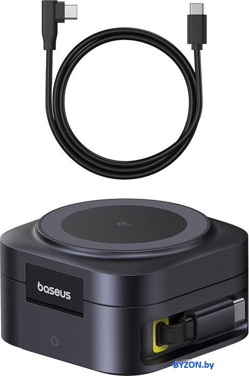 Сетевое зарядное Baseus PicoGo Series 2-in-1 Magnetic Wireless Charger Qi2 67W P10276800123-00 (черный) Сетевое зарядное Baseus PicoGo Series 2-in-1 Magnetic Wireless Charger Qi2 67W P10276800123-00 (черный)