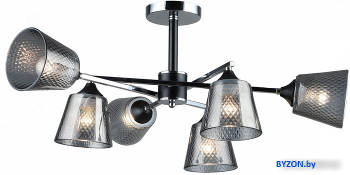 Люстра средней высоты Mirastyle SX-N-4081/6 CH+BK Люстра средней высоты Mirastyle SX-N-4081/6 CH+BK
