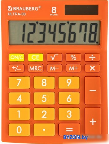Бухгалтерский калькулятор BRAUBERG Ultra-08-RG 250511 (оранжевый) Бухгалтерский калькулятор BRAUBERG Ultra-08-RG 250511 (оранжевый)