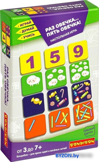 Развивающая игра Bondibon Раз овечка, пять овечка ВВ4703 Развивающая игра Bondibon Раз овечка, пять овечка ВВ4703