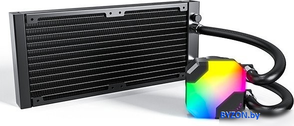 Жидкостное охлаждение для процессора Montech HyperFlow ARGB 240 (черный) Жидкостное охлаждение для процессора Montech HyperFlow ARGB 240 (черный)