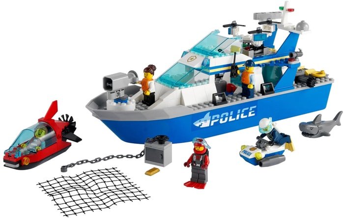 Конструктор LEGO City 60277 Катер полицейского патруля Конструктор LEGO City 60277 Катер полицейского патруля