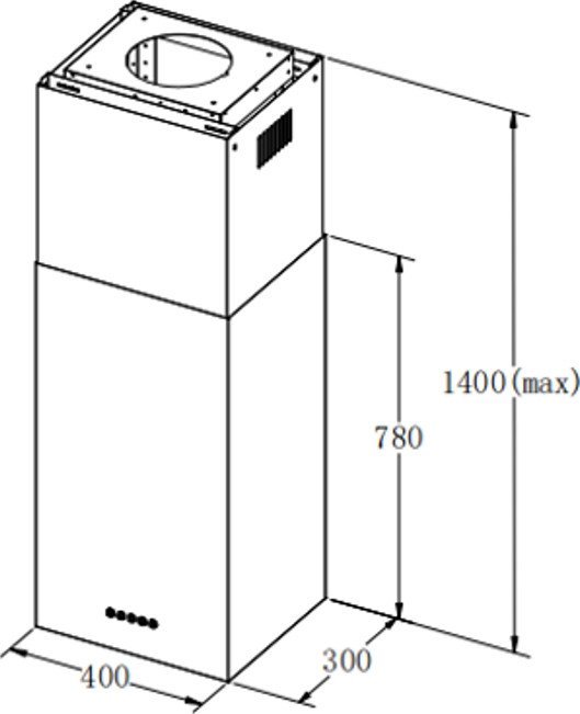 Кухонная вытяжка Weissgauff Box 1400 Island BL Кухонная вытяжка Weissgauff Box 1400 Island BL