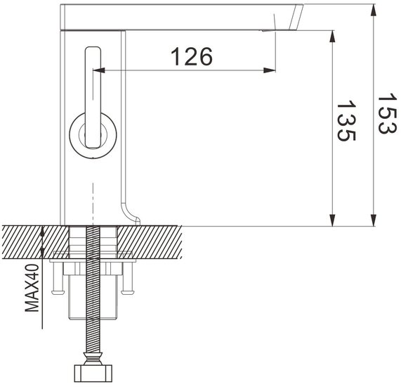 Смеситель Rose R1801T Смеситель Rose R1801T