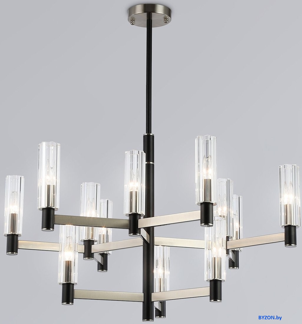 Подвесная люстра Ambrella LH55505/12 SN/BK/CL (сатин никель/черный/прозрачный) Подвесная люстра Ambrella LH55505/12 SN/BK/CL (сатин никель/черный/прозрачный)