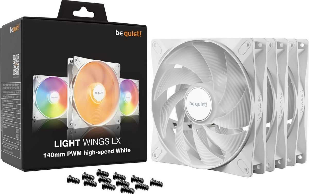 Комплект вентиляторов для корпуса be quiet! Light Wings LX 140mm PWM HS 3-Pack W BL131 Комплект вентиляторов для корпуса be quiet! Light Wings LX 140mm PWM HS 3-Pack W BL131